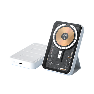 Wephone 工業風磁吸行動電源 白色 無線充電 10000mAh 隱形支架