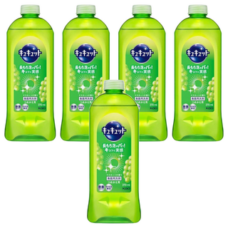 Kao 花王 Cucute 珂珂透 餐具洗碗精補充瓶 370ml, 5瓶
