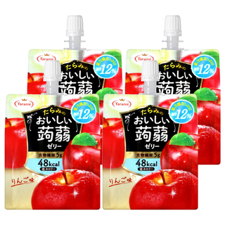 Tarami 達樂美 吸果凍 蘋果口味 低卡路里 含膳食纖維 12% 果汁 方便攜帶, 150g, 4包