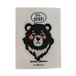 刺繡貼紙, 黑熊, 1張