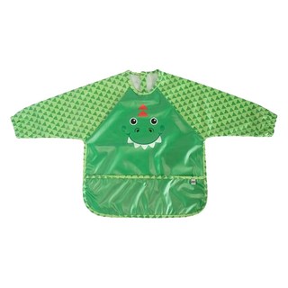 ZOOCCHiNi 長袖藝術防水罩衫，輕量易擦拭，前大口袋, 恐龍, 6-24m