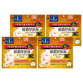KOSE 高絲 CLEAR TURN 光映透 超濃厚保濕面膜 EX All in One 8役, 40片, 4包