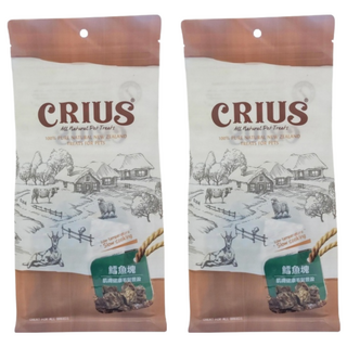 CRIUS 克瑞斯 鱈魚塊, 低溫慢煮, 100%純天然紐西蘭寵物零食, 鱈魚, 330g, 2包