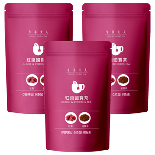 午茶夫人 紅棗國寶茶包 Set 12包, 無添加物無咖啡因，孕婦哺乳適用，幫助入睡，氣色紅潤, 3g, 3袋