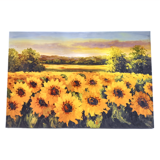 藝術無框畫 居家裝飾 大型掛畫 單幅式 1入, 60 x 40cm, 向日葵園