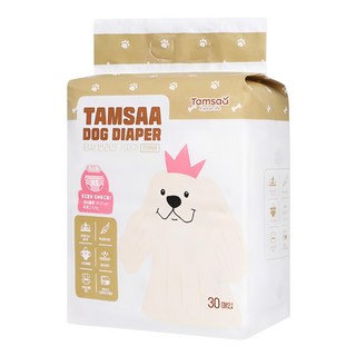 Tamsaa 寵物紙尿褲 母狗專用 XS - 強力SAP吸收體 柔軟舒適, 30片, 1包