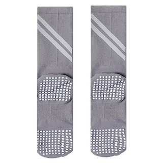 OTOBAI 歐都麥 防滑機能中筒騎行襪 反光條紋, 灰色, 1雙