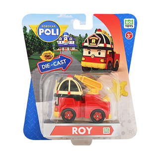 ROI TOYS 合金車系列 ROY 消防車玩具, 2吋合金小車, 高人氣卡通角色, 羅伊, 15 x 14 x 4cm, 1個