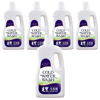 毛寶 天然 護纖 抗菌 冷洗精 高級衣料與心愛衣物守護者, 1kg, 5瓶