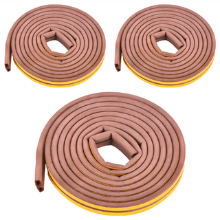 防風隔音門條 Y888 2.5m x 2cm 棕色 55g, 3個