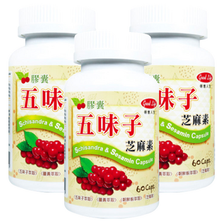 good Life 得意人生 五味子芝麻素膠囊, 60顆, 36g, 3罐