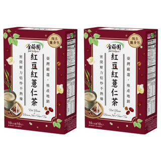 金薌園 紅豆紅薏仁茶 Set, 精選本地優質穀物 無咖啡因, 10g, 10包, 2盒