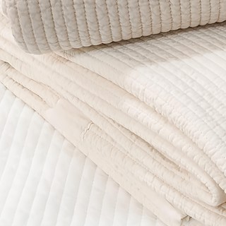 LAVISH AT HOME sogkkaji 純棉60支棉花床墊, 象牙色