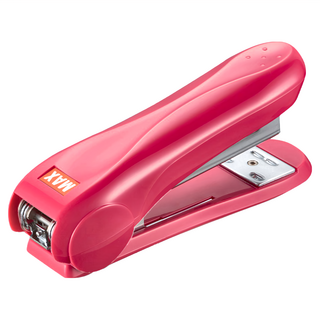 MAX 美克司 新型釘書機 HD-50R 人體工學設計 附除針器 省力設計, 粉紅色, 1個