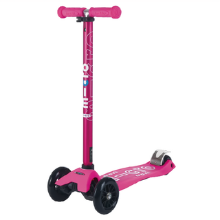 Micro Scooters Maxi Deluxe 滑板車，適用年齡5-12歲, 33 X 14.2cm, 搖滾粉, 1台