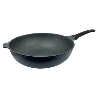 PLUS PERFECT 理想 韓國晶鑽2代不沾炒鍋 無蓋 深藍色, 36cm, 1個