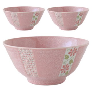 JUST HOME 櫻花藤葉陶瓷碗3件組 日本製 5911-45A1 5.5吋, 1組, 粉紅色, 陶瓷碗