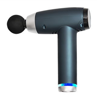 旗艦款52檔數顯按摩槍, 配備10件按摩頭, 輕量化設計, USB充電, K6, 藍色