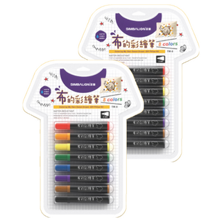 SIMBALION 雄獅 TM-8 布彩繪筆 粗字, 8色, 2盒