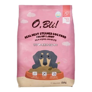 O Bli 噢 比利 犬用頂級機能軟飼料 關節保養配方, 專為挑嘴犬設計, 無麩質 無玉米 無小麥 無人工色素和香料, 雞肉, 900g, 1包