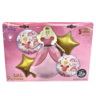 Make&fun 鋁質氣球組 金髮公主 Set, 金髮公主 粉色, 1組
