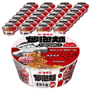 味丹 味味A 炒泡麵 香辣炸醬風味 112g, 32入