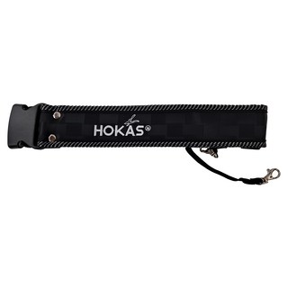 HOKAS 短版格紋腰帶 特多龍內裡加厚&兩扣環 一拉鍊暗袋