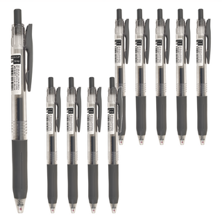 ZEBRA 斑馬牌 SARASA CLIP 0.4mm 環保鋼珠筆 灰色 10支入, 1盒