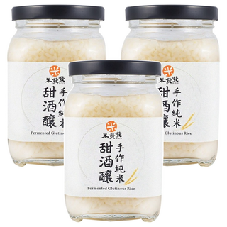 米發發 手作純米甜酒釀, 溫潤滋補, 可直接食用, 可調製冷飲或料理, 300g, 3罐