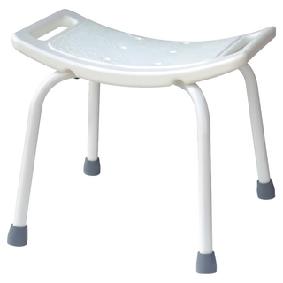 雙手萬能 浴室防滑舒適椅, 鋼管烤漆精製, 橡皮椅腳, 椅面鑽孔設計, 48 x 42.5 x 39.5cm, 61588B, 1個