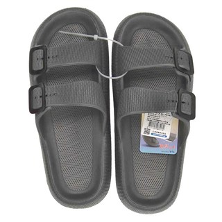 WUWU 厚底雙帶拖 男 MA023, 27(42~43), 灰色
