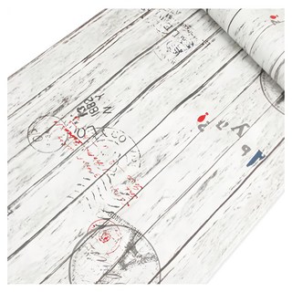 WA. WALL ART 仿真立體木板紋防水自黏壁紙 PVC材質, 鐵塔木紋, 60 x 300cm