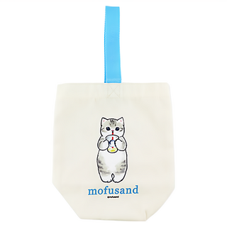 Miravivi 貓福珊迪飲料提袋 輕巧方便攜帶 可重複使用 適用多種杯型, 灰色貓咪, 1個