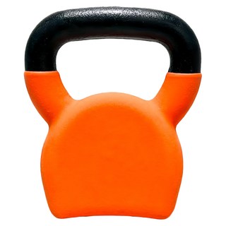 健身壺鈴 磨砂款, 橘色/黑色, 8kg, 1個