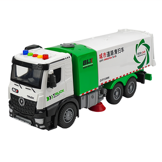 BAOLE STAR TOYS 寶樂星 1:18 聲光摩輪城市道路清掃車 車門可開 後車箱可傾倒 燈光音效 說故事, 5878, 1盒