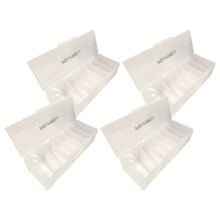 POLYWELL 寶利威爾 3C線材7格收納盒 PW15-T65-0646, 4個, 透明白