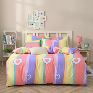 Blue Cat 藍貓 台灣製造銀離子抗菌印花床包, 6.2 x 5尺, 彩虹, 1個, 1件