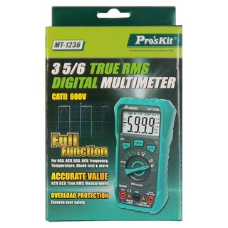 Pro'sKit 寶工 3-5/6自動量程真有效值數位電錶 MT-1236, 1個