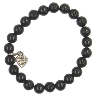 開運化煞防小人 黑瑪腦晶石手鍊, 1條, 約18cm