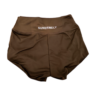 生活家 女款韓版收腹提臀鯊魚褲 2件套, 均碼40~65kg, 咖啡色
