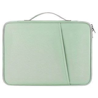 HONG JIN ipad平板收納包 手提款, 清新綠, 多層收納, 適用多種尺寸, 輕巧便攜, 1個