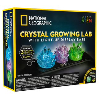 NATIONAL GEOGRAPHIC 國家地理 晶透奇蹟 水晶栽種實驗室 附光影展示台 1.09kg, 1盒