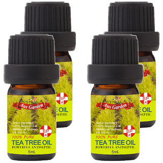 Aus Garden 澳維花園 澳洲經典茶樹精油, 5ml, 4瓶