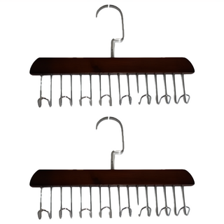 OMORY 鐵藝實木多功能衣架, 核桃木