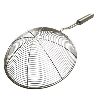 義式#304鋼網濾勺 #304不鏽鋼材質 快速瀝水 多用途廚房撈麵勺, 16cm, 1個