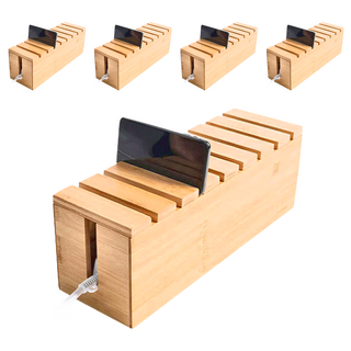 竹木製電線盒 39 x 12.5 x 14cm, 5個, 竹木製