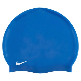 NIKE 耐吉 成人矽膠泳帽 93060-494, 寶藍色, 1件