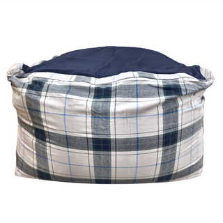 懶骨頭懶人沙發 主體+套子, 灰格紋