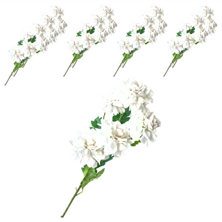 KUIBAO 快豹生活 Lucky flower 富貴仿真花 63cm, 白色, 10支