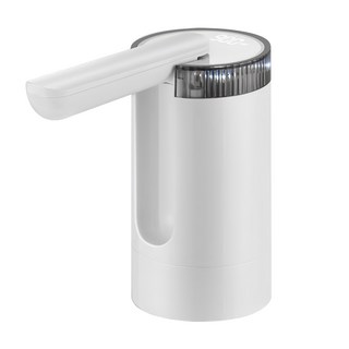 OMG 家用USB充電式數顯桶裝水抽水器, 1個, 白色